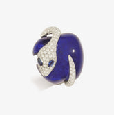 LARGE MALAFEMMINA RING WITH PAVE'